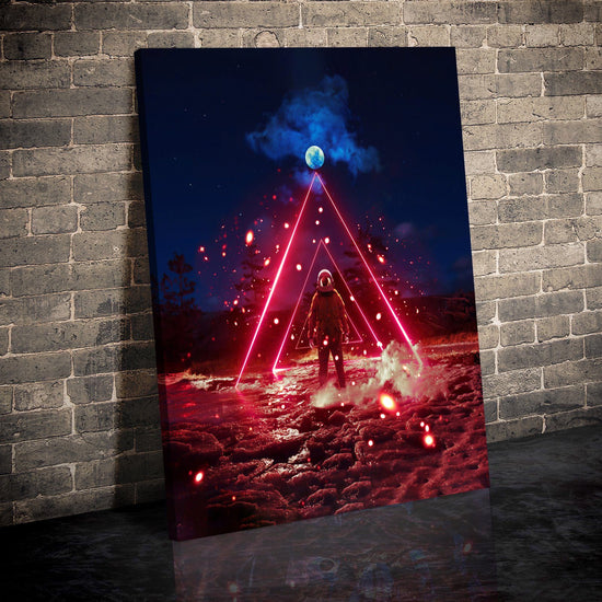 Cosm Red Canvas Art
