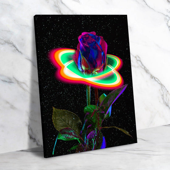 Starlit Rose Canvas Art