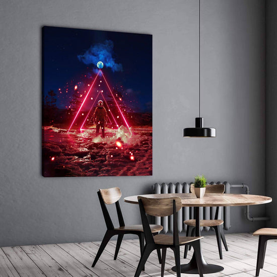 Cosm Red Canvas Art
