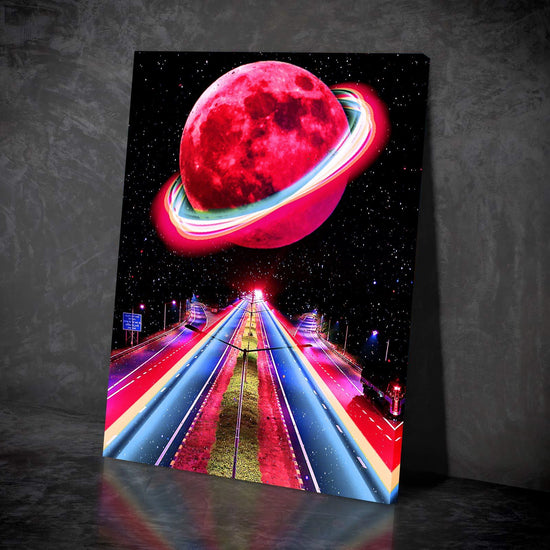 Neon Galaxy Canvas Art